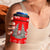 Indonesia Christmas 4 in 1 Can Cooler Tumbler with Santa Temple Snowflakes and Red Candy Cane Pattern - Wonder Print Shop