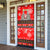 Indonesia Christmas Door Cover with Santa Temple Snowflakes and Red Candy Cane Pattern - Wonder Print Shop