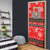 Indonesia Christmas Door Cover with Santa Temple Snowflakes and Red Candy Cane Pattern - Wonder Print Shop