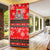 Indonesia Christmas Door Cover with Santa Temple Snowflakes and Red Candy Cane Pattern - Wonder Print Shop