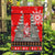 Indonesia Christmas Garden Flag with Santa Temple Snowflakes and Red Candy Cane Pattern - Wonder Print Shop