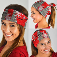 Indonesia Christmas Neck Gaiter with Santa Temple Snowflakes and Red Candy Cane Pattern - Wonder Print Shop