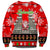 Indonesia Christmas Sweatshirt with Santa Temple Snowflakes and Red Candy Cane Pattern - Wonder Print Shop