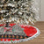 Indonesia Christmas Tree Skirt with Santa Temple Snowflakes and Red Candy Cane Pattern - Wonder Print Shop