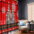 Indonesia Christmas Window Curtain with Santa Temple Snowflakes and Red Candy Cane Pattern - Wonder Print Shop