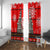 Indonesia Christmas Window Curtain with Santa Temple Snowflakes and Red Candy Cane Pattern - Wonder Print Shop