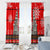 Indonesia Christmas Window Curtain with Santa Temple Snowflakes and Red Candy Cane Pattern - Wonder Print Shop