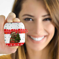 Indonesia Christmas AirPods Case with Komodo Dragon Santa Hat Christmas Tree and Red White Holiday - Wonder Print Shop