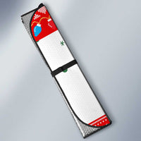 Indonesia Christmas Auto Sun Shade with Komodo Dragon Santa Hat Christmas Tree and Red White Holiday - Wonder Print Shop