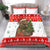 Indonesia Christmas Bedding Set with Komodo Dragon Santa Hat Christmas Tree and Red White Holiday - Wonder Print Shop