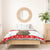 Indonesia Christmas Bedding Set with Komodo Dragon Santa Hat Christmas Tree and Red White Holiday - Wonder Print Shop
