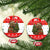 Indonesia Christmas Ceramic Ornament with Komodo Dragon Santa Hat Christmas Tree and Red White Holiday - Wonder Print Shop