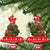 Indonesia Christmas Ceramic Ornament with Komodo Dragon Santa Hat Christmas Tree and Red White Holiday - Wonder Print Shop