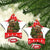 Indonesia Christmas Ceramic Ornament with Komodo Dragon Santa Hat Christmas Tree and Red White Holiday - Wonder Print Shop