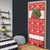 Indonesia Christmas Door Cover with Komodo Dragon Santa Hat Christmas Tree and Red White Holiday - Wonder Print Shop