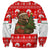 Indonesia Christmas Sweatshirt with Komodo Dragon Santa Hat Christmas Tree and Red White Holiday - Wonder Print Shop