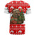 Indonesia Christmas T Shirt with Komodo Dragon Santa Hat Christmas Tree and Red White Holiday - Wonder Print Shop
