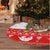 Indonesia Christmas Tree Skirt with Komodo Dragon Santa Hat Christmas Tree and Red White Holiday - Wonder Print Shop