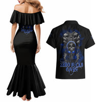 Skull Butterfly Demon - Zero Fck Given Couples Matching Mermaid Dress and Hawaiian Shirt - Wonder Print Shop