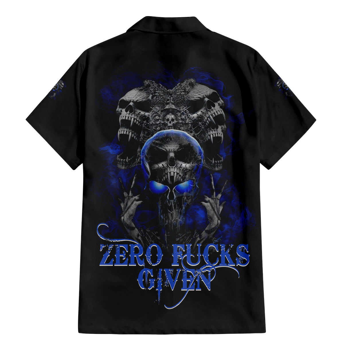 Skull Butterfly Demon - Zero Fck Given Family Matching Mermaid Dress and Hawaiian Shirt - Wonder Print Shop