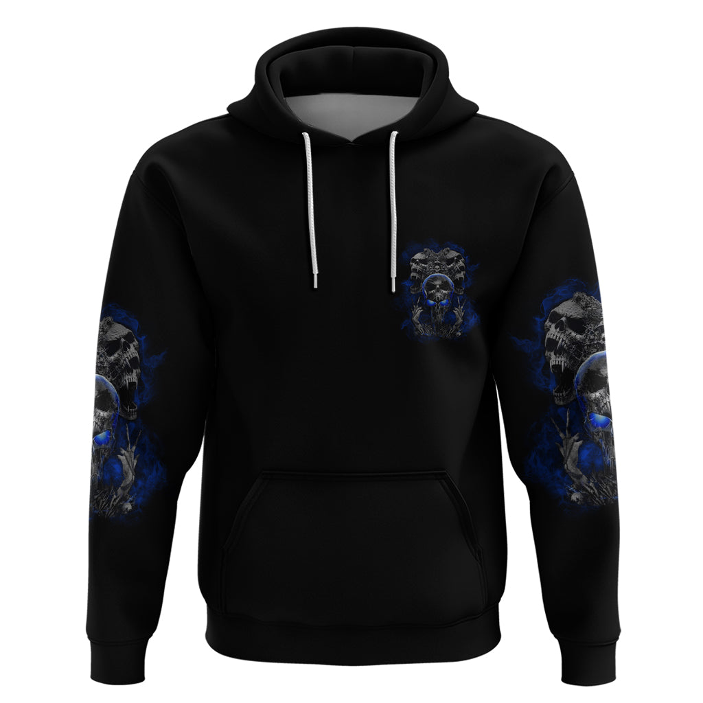 Skull Butterfly Demon - Zero Fck Given Hoodie - Wonder Print Shop