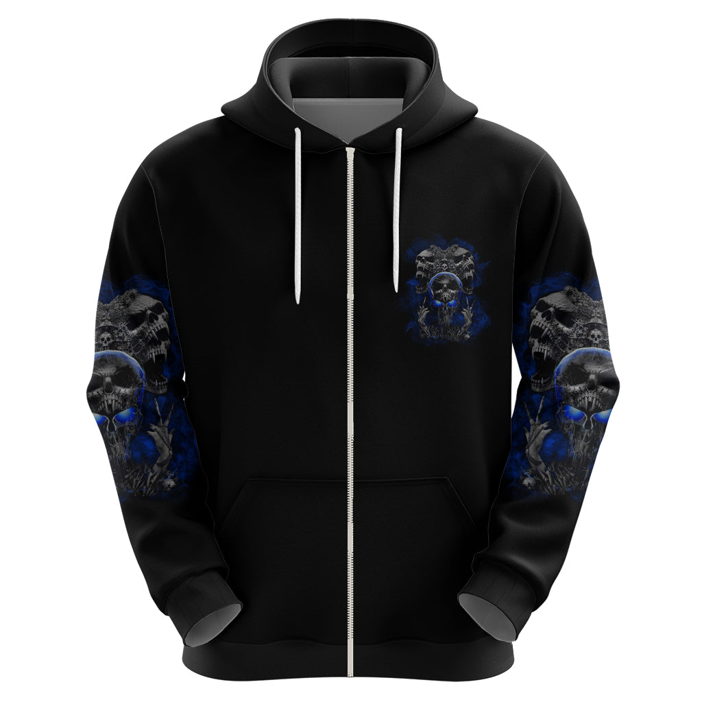 Skull Butterfly Demon - Zero Fck Given Hoodie - Wonder Print Shop