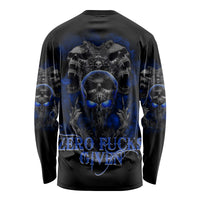 Skull Butterfly Demon - Zero Fck Given Long Sleeve Shirt - Wonder Print Shop