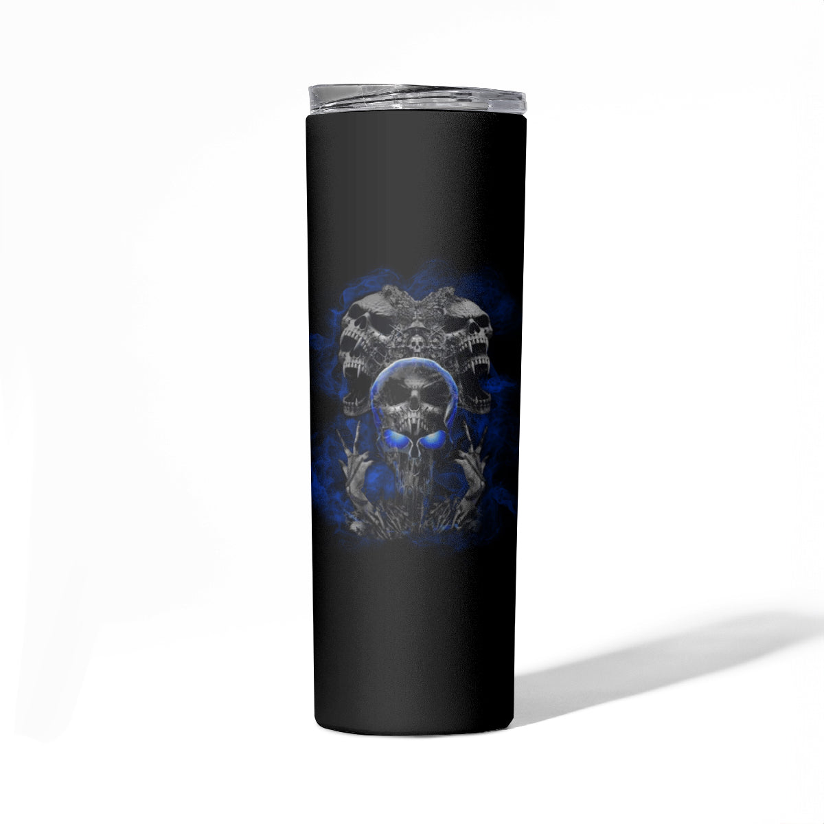 Skull Butterfly Demon - Zero Fck Given Skinny Tumbler - Wonder Print Shop