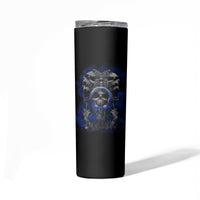 Skull Butterfly Demon - Zero Fck Given Skinny Tumbler - Wonder Print Shop