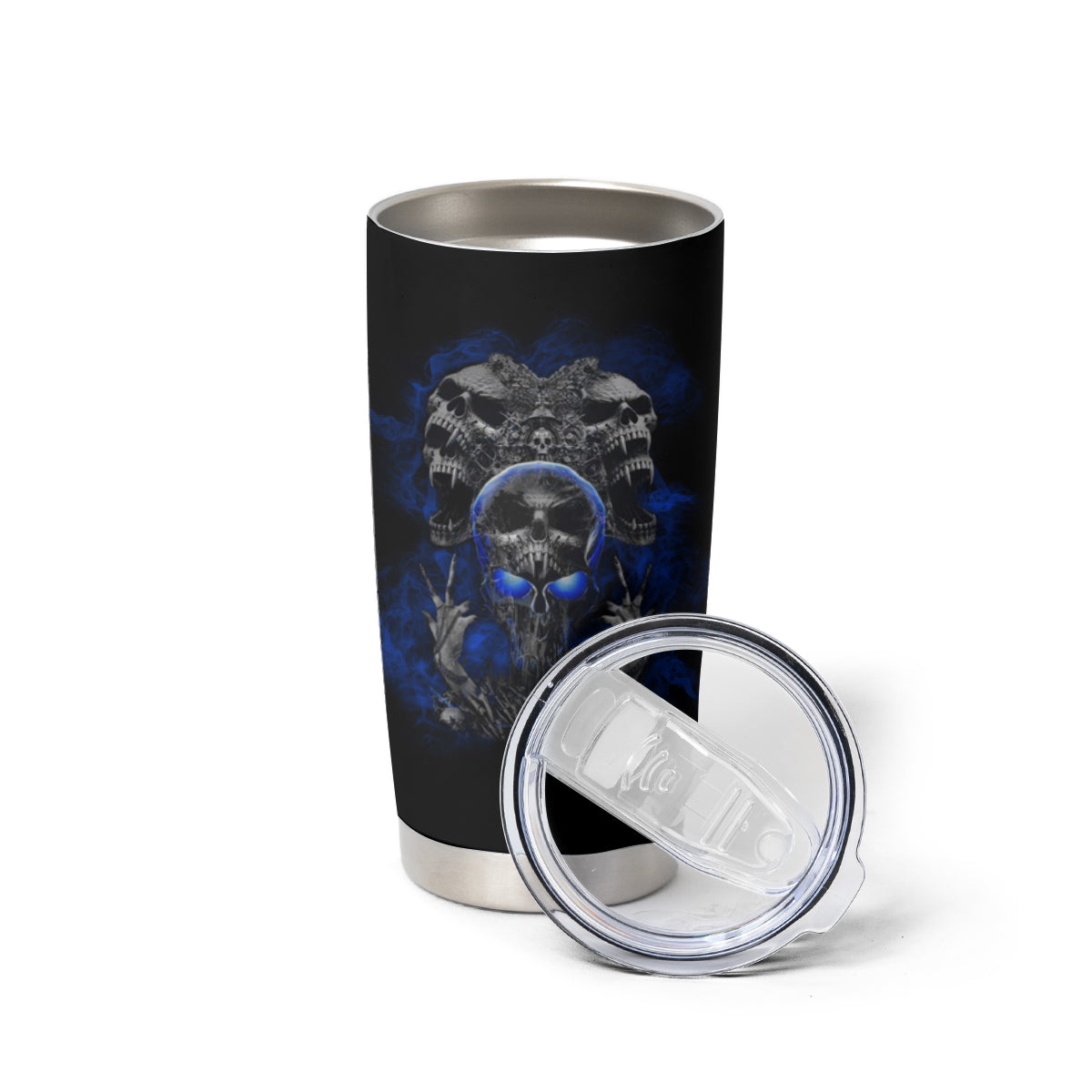 Skull Butterfly Demon - Zero Fck Given Tumbler Cup - Wonder Print Shop