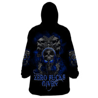 Skull Butterfly Demon - Zero Fck Given Wearable Blanket Hoodie - Wonder Print Shop