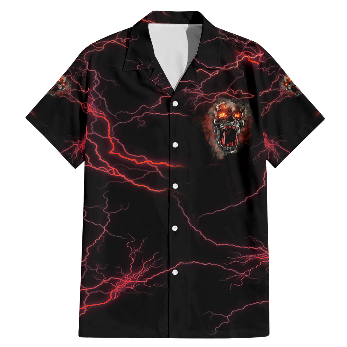 I'm Never Alone Skull Demon Family Matching Mermaid Dress and Hawaiian Shirt - Wonder Print Shop