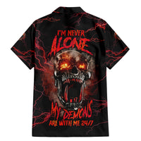 I'm Never Alone Skull Demon Family Matching Mermaid Dress and Hawaiian Shirt - Wonder Print Shop