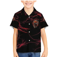 I'm Never Alone Skull Demon Family Matching Mermaid Dress and Hawaiian Shirt - Wonder Print Shop