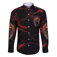 I'm Never Alone Skull Demon Family Matching Off Shoulder Maxi Dress and Hawaiian Shirt - Wonder Print Shop