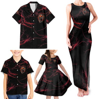 I'm Never Alone Skull Demon Family Matching Tank Maxi Dress and Hawaiian Shirt - Wonder Print Shop