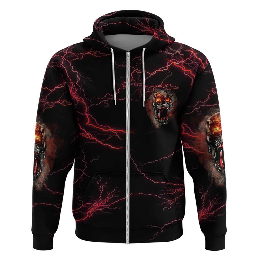 I'm Never Alone Skull Demon Hoodie - Wonder Print Shop