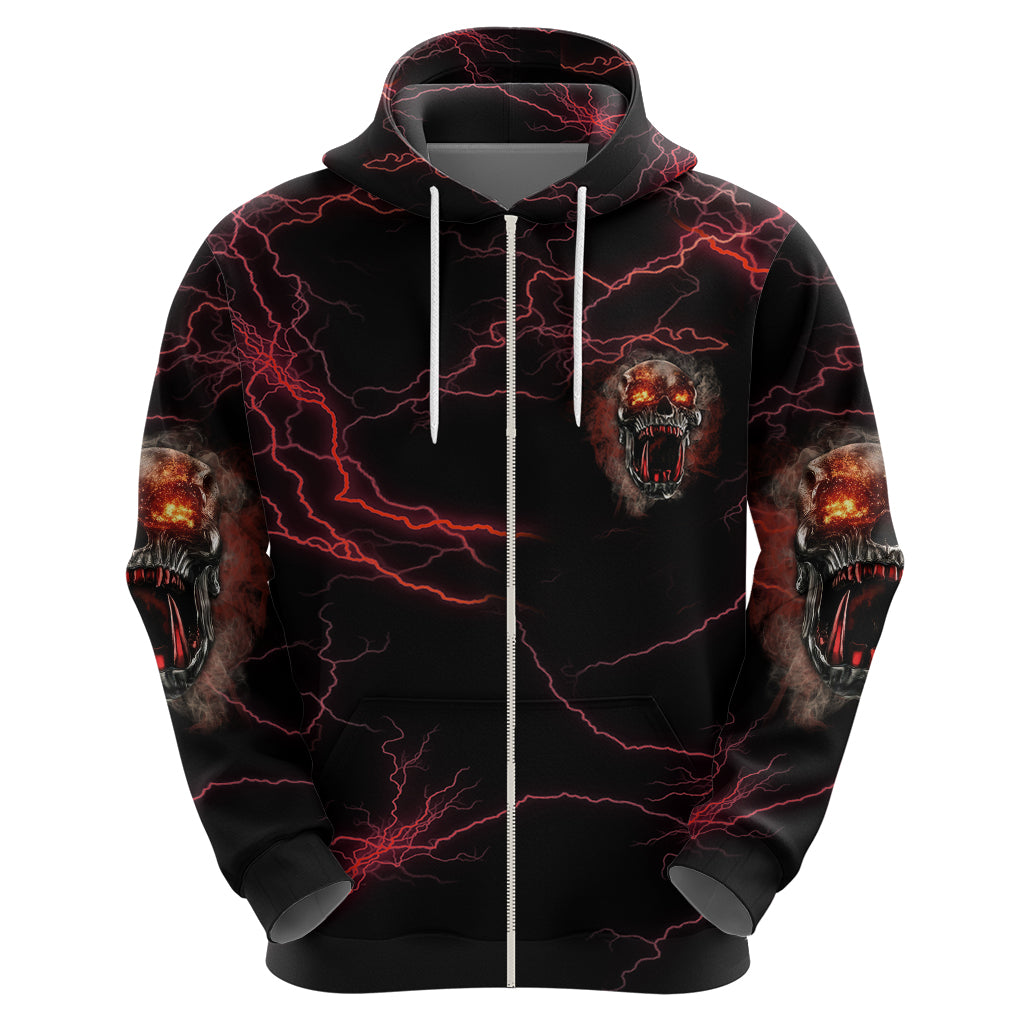 I'm Never Alone Skull Demon Hoodie - Wonder Print Shop