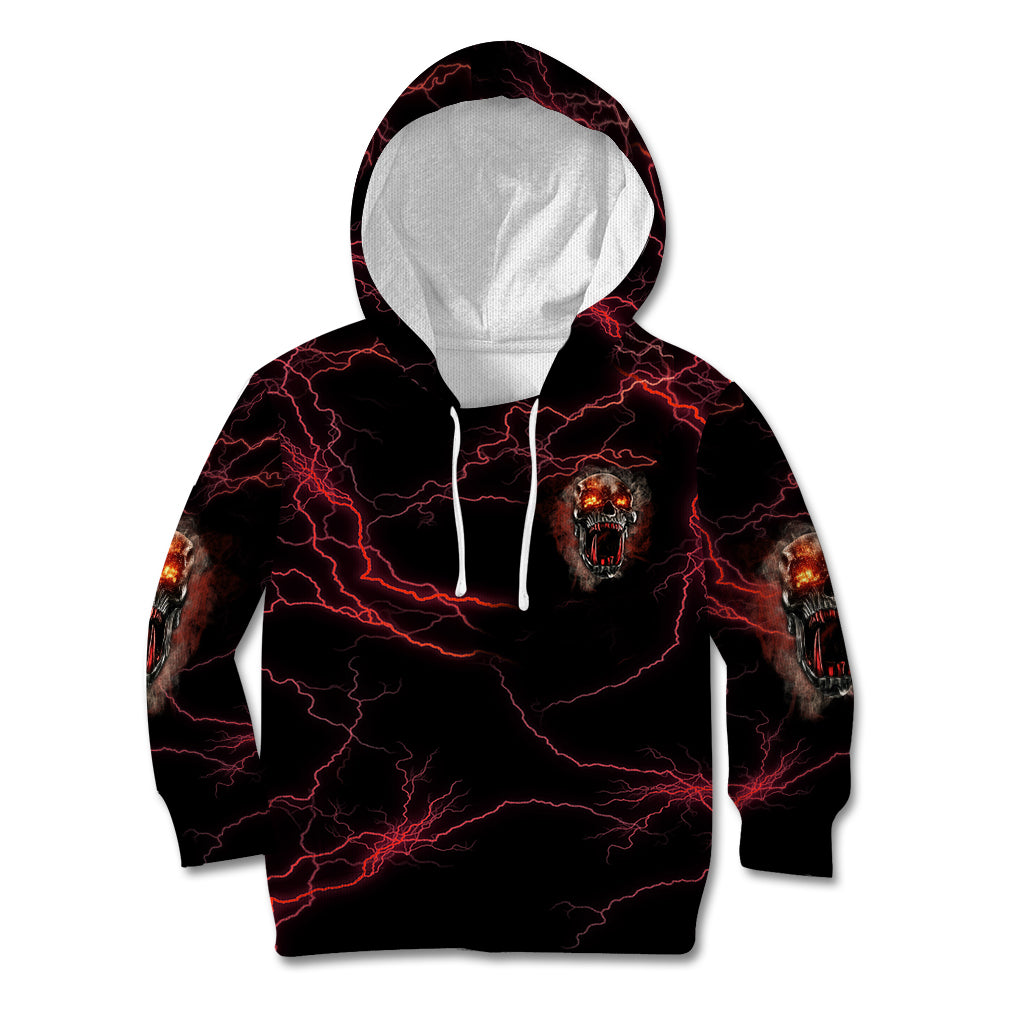 I'm Never Alone Skull Demon Kid Hoodie - Wonder Print Shop