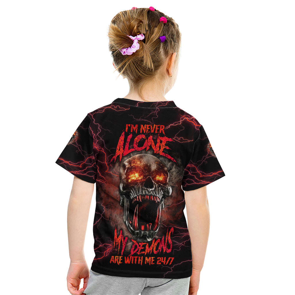 I'm Never Alone Skull Demon Kid T Shirt - Wonder Print Shop