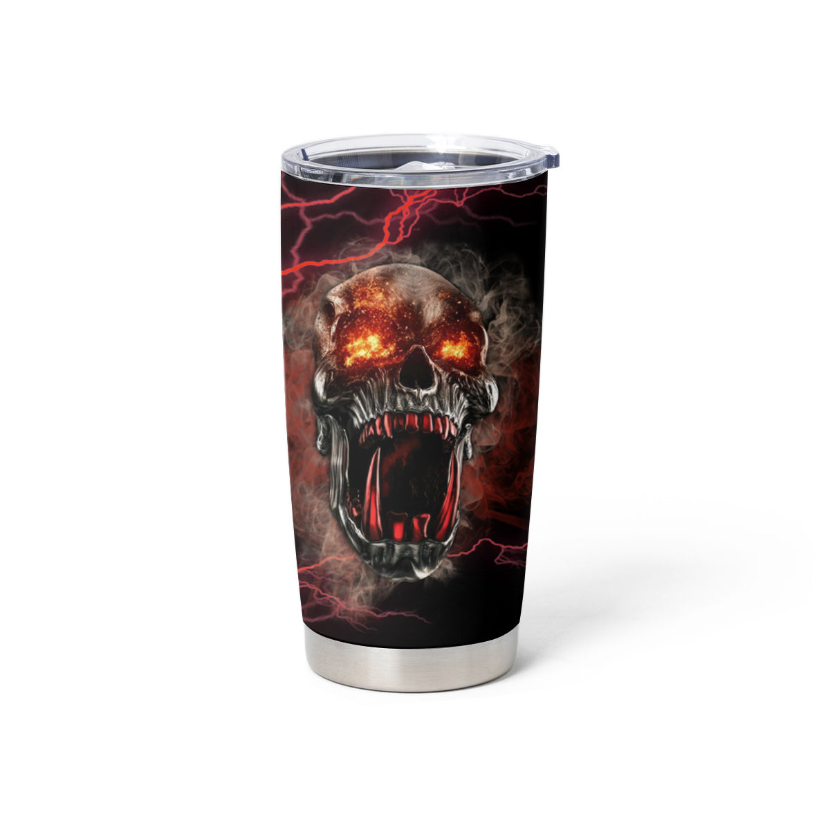 I'm Never Alone Skull Demon Tumbler Cup - Wonder Print Shop