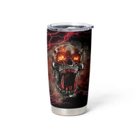 I'm Never Alone Skull Demon Tumbler Cup - Wonder Print Shop