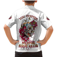 You Inspire My Inner Serial K Skull Rose Family Matching Mermaid Dress and Hawaiian Shirt - Wonder Print Shop