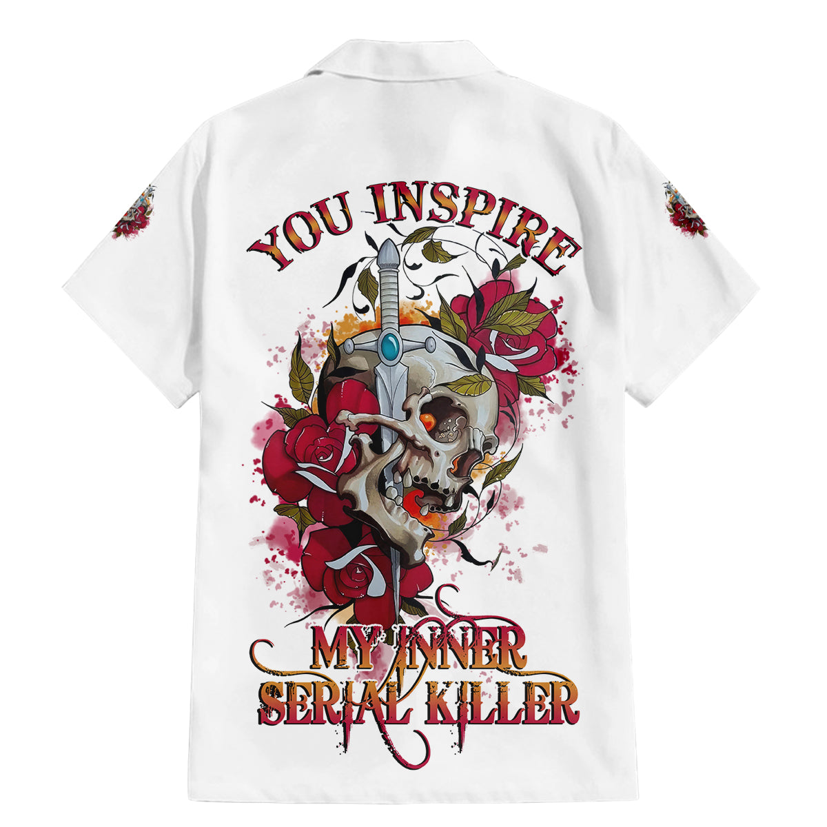 You Inspire My Inner Serial K Skull Rose Family Matching Mermaid Dress and Hawaiian Shirt - Wonder Print Shop