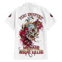 You Inspire My Inner Serial K Skull Rose Family Matching Off Shoulder Long Sleeve Dress and Hawaiian Shirt - Wonder Print Shop