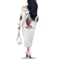 You Inspire My Inner Serial K Skull Rose Family Matching Off Shoulder Long Sleeve Dress and Hawaiian Shirt - Wonder Print Shop
