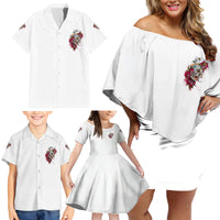 You Inspire My Inner Serial K Skull Rose Family Matching Off Shoulder Short Dress and Hawaiian Shirt - Wonder Print Shop