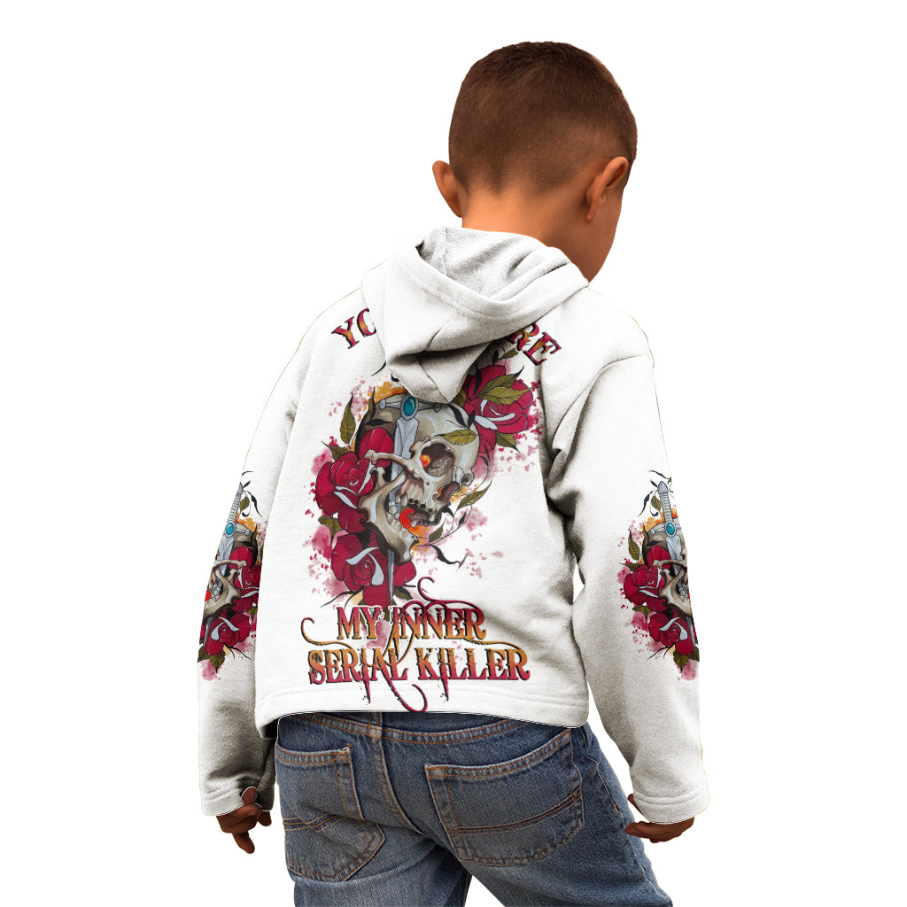 You Inspire My Inner Serial K Skull Rose Kid Hoodie - Wonder Print Shop