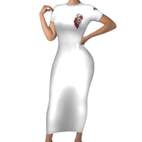 You Inspire My Inner Serial K Skull Rose Short Sleeve Bodycon Dress - Wonder Print Shop