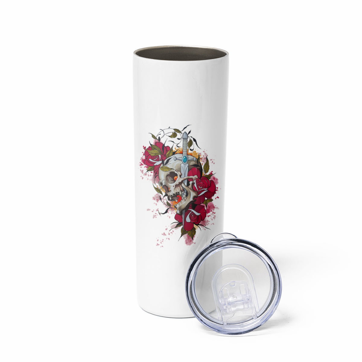 You Inspire My Inner Serial K Skull Rose Skinny Tumbler - Wonder Print Shop